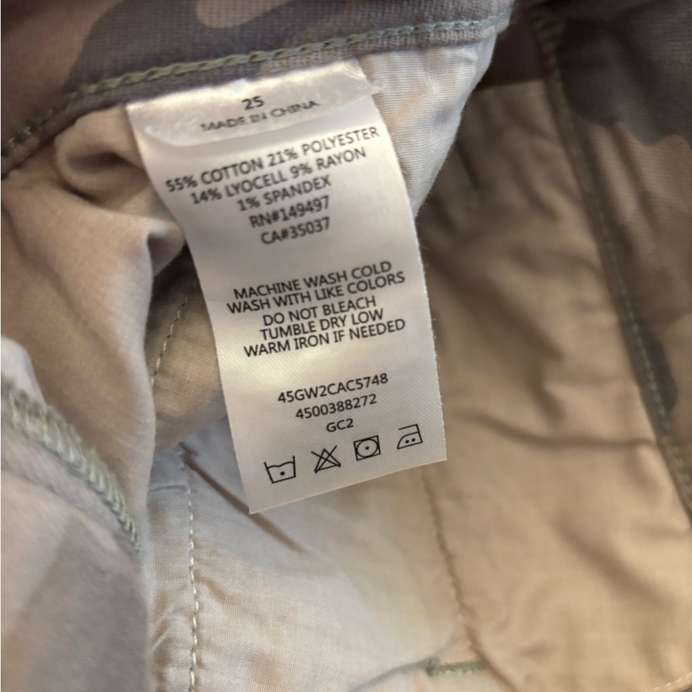 Joe’s The Charlie Ankle Camouflage Cargo Skinny Pants Sz 25 - Picture 7 of 8